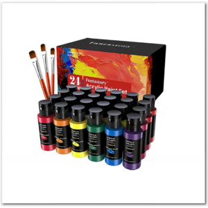 Fantastory Acrylic Paint Set, 24 Classic Colors