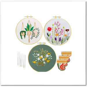 3 Sets Embroidery Kit For Cross Stitch Kit