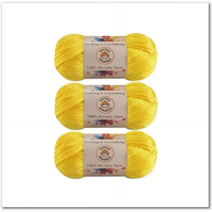 100% Acrylic Fancy Yarn 3-Pack Knitting